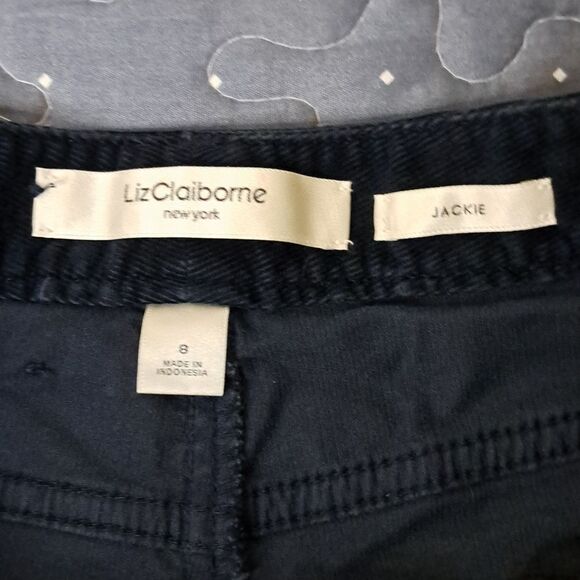 Liz Claiborne Jackie Blue corduroy pants size 8 - Picture 3 of 6